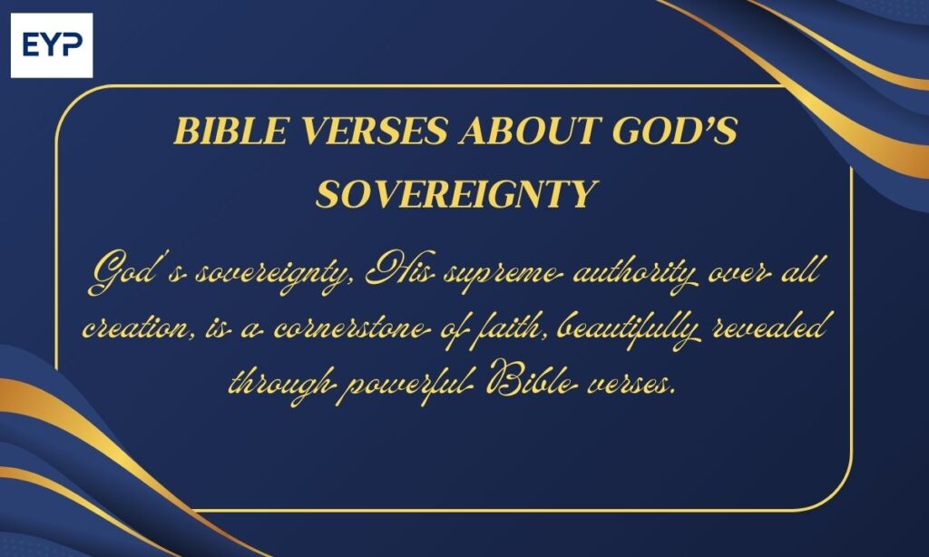 Bible Verses About God’s Sovereignty