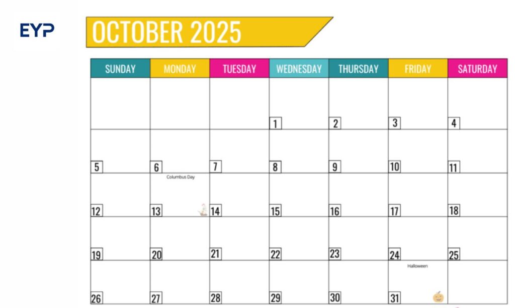 Featured Printable Calendar - October 2025